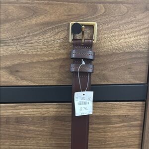 J Crew Italian Pull-Up Brown Leather Belt